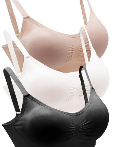 Bamboo Padded Wire Free Bra - 3 Pack
