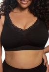 3 Pack Full Bust Wire Free Minimizer Bra + 3x4 Hook Bra Extender Set