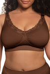 3 Pack Full Bust Wire Free Minimizer Bra + 3x4 Hook Bra Extender Set