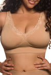 3 Pack Full Bust Wire Free Minimizer Bra + 3x4 Hook Bra Extender Set